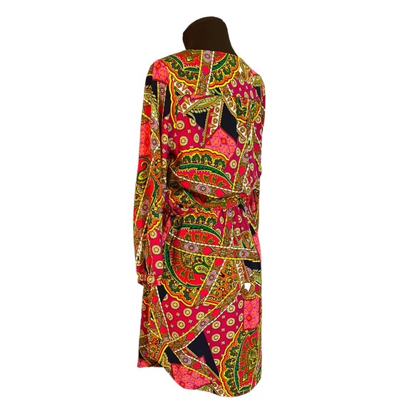 Peach Love multicolor shirt dress size small - Picture 7 of 10